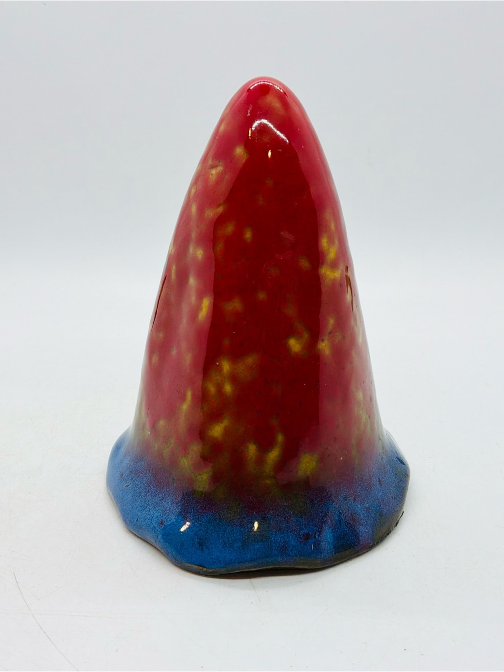 Handmade Ceramic Toadstool Mushroom Cap, 5.5” Tall